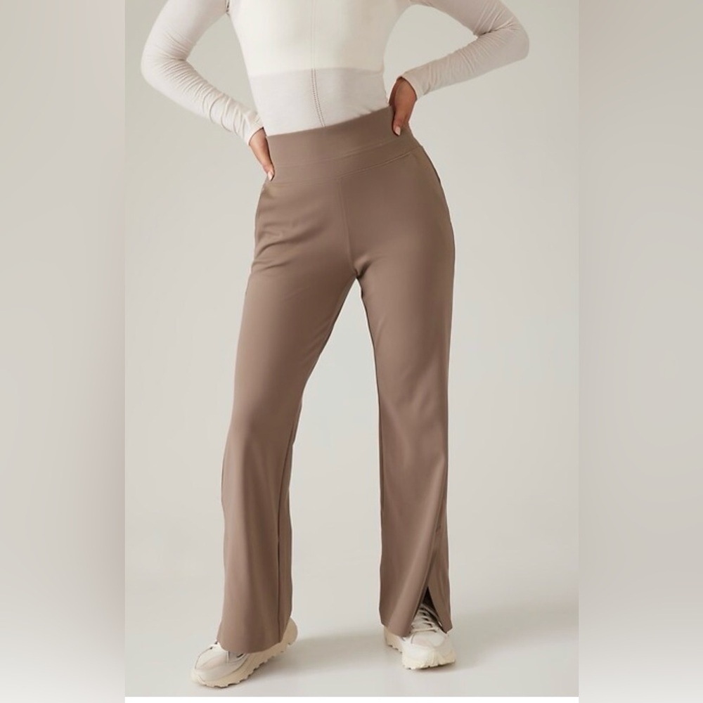 Athleta Women's Venice Flare Tall Wide Leg Pants in Tan